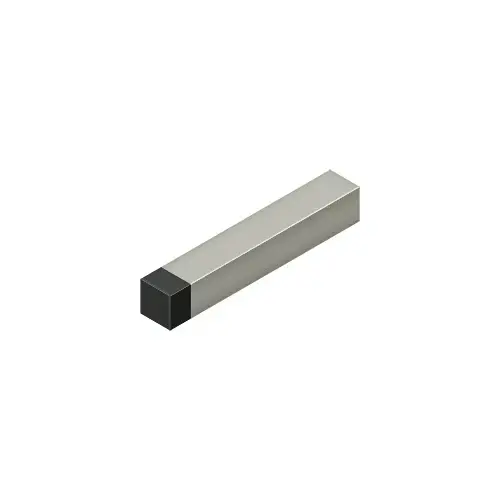4" Modern Square Baseboard Bumper, Solid Brass in Brushed Nickel 4" Modern Square Baseboard Bumper, Solid Brass in Brushed Nickel