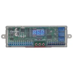 Camden Door Controls CX-33 Advanced Logic Relay, 14 Operating Modes with Sub-Modes, Large 3 Segment (Blue) LED Display, Selectable Time Delays, Large Terminal Strips Allow Larger Wire Guage, 12/24 VAC/DC Operation