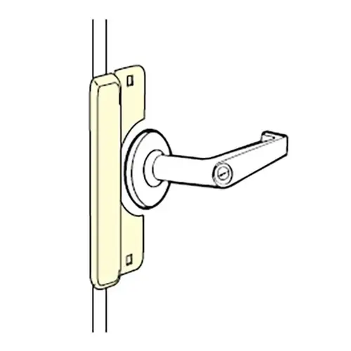 3-1/2" x 8" Latch Protector with Lever Cutout for Electric Strikes Silver Coated Finish Aluminum Painted 3-1/2" x 8" Latch Protector with Lever Cutout for Electric Strikes Silver Coated Finish Aluminum Painted