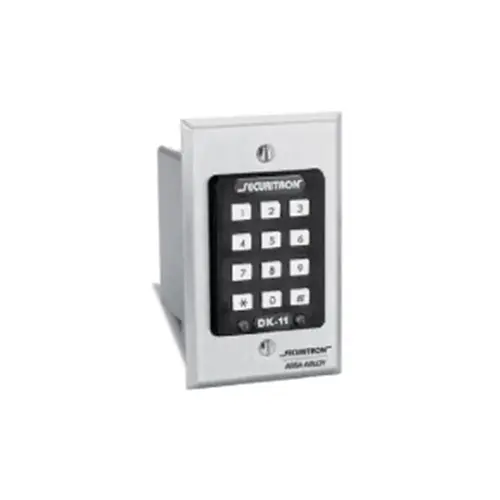 Digital Keypad System with Illuminated Keys Single Gang Satin Stainless Steel Finish