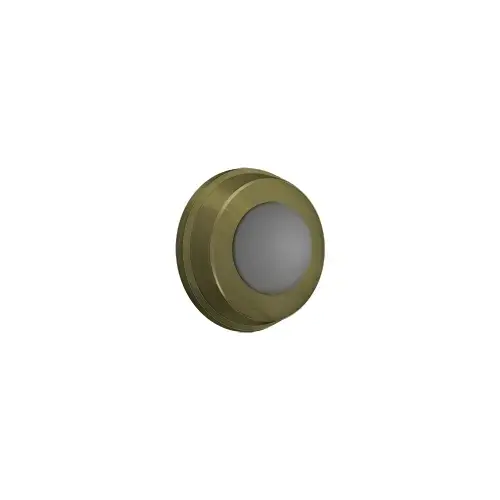 Flush Bumper, Solid Brass Material, 1" Diameter, 1/2" Height, 1" Projection, Antique Brass Finish, Door Stops And Holders Category Flush Bumper, Solid Brass Material, 1" Diameter, 1/2" Height, 1" Projection, Antique Brass Finish, Door Stops And Holders Category
