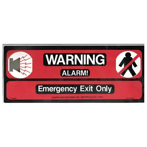 Rectangle Sign Decal Red