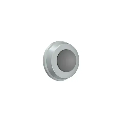 Flush Bumper, Solid Brass Material, 1" Diameter, 1/2" Height, Satin Chrome Finish, Wall Bumper For Door Stops And Holders Flush Bumper, Solid Brass Material, 1" Diameter, 1/2" Height, Satin Chrome Finish, Wall Bumper For Door Stops And Holders