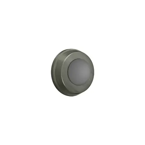 Flush Bumper, Solid Brass Material, 1" Diameter, Antique Nickel Finish Flush Bumper, Solid Brass Material, 1" Diameter, Antique Nickel Finish