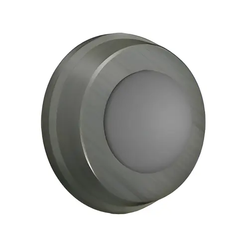 Flush Bumper, Solid Brass Material, 1" Diameter, Antique Nickel Finish Flush Bumper, Solid Brass Material, 1" Diameter, Antique Nickel Finish