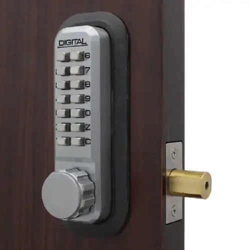 Mechanical Keyless Combination Deadbolt Lock Double Combination Satin Chrome Mechanical Keyless Combination Deadbolt Lock Double Combination Satin Chrome