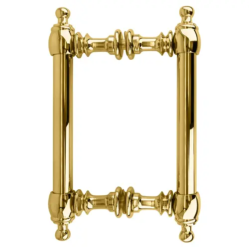 Polished Brass 6" Colonial Style Back-to-Back Pull Handles Polished Brass 6" Colonial Style Back-to-Back Pull Handles