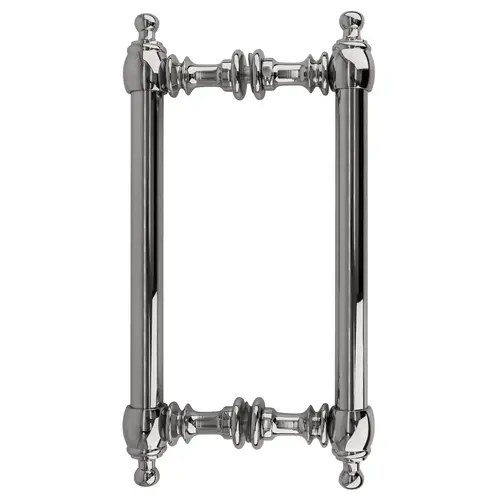 Polished Chrome 8" Colonial Style Back-to-Back Pull Handles Polished Chrome 8" Colonial Style Back-to-Back Pull Handles