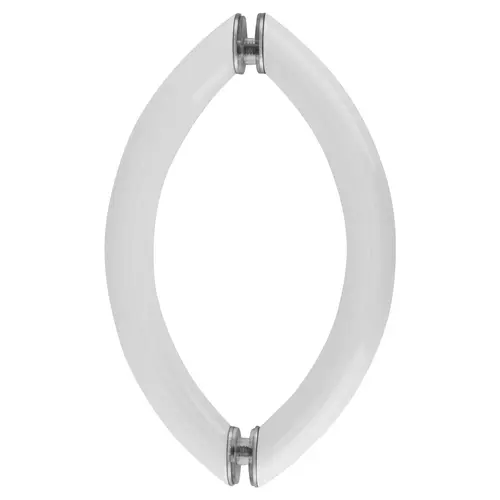 White 6" Crescent Style Back-to-Back Pull Handles Without Metal Washers White 6" Crescent Style Back-to-Back Pull Handles Without Metal Washers