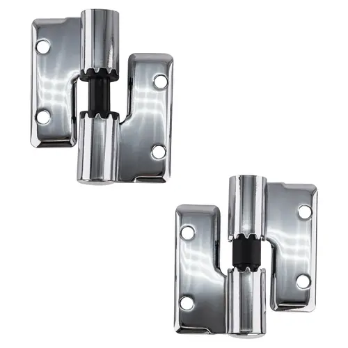 Round Barrel Gravity Hinge Set rH-Out/lH-In Chrome Plated 8 One Way Screws / Barrel Nuts Round Barrel Gravity Hinge Set rH-Out/lH-In Chrome Plated 8 One Way Screws / Barrel Nuts