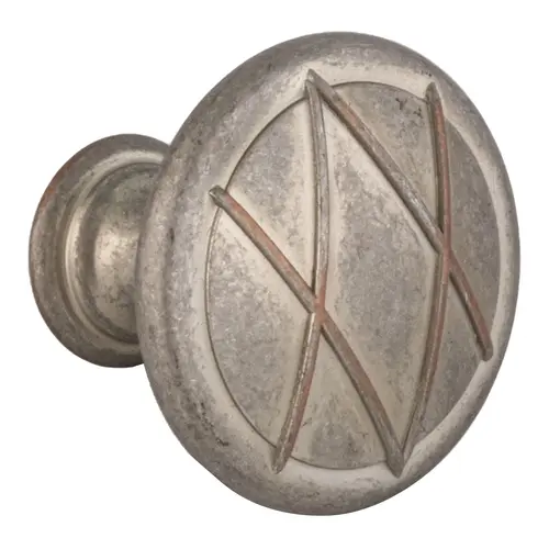 Lattice Traditional Round Cabinet Knob For Kitchen And Cabinet Hardware 1 3/8" Diameter Weathered Nickel Copper Lattice Traditional Round Cabinet Knob For Kitchen And Cabinet Hardware 1 3/8" Diameter Weathered Nickel Copper