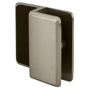 CRL DSBEV1BN Brushed Nickel Beveled Style Frameless Shower Door Stop