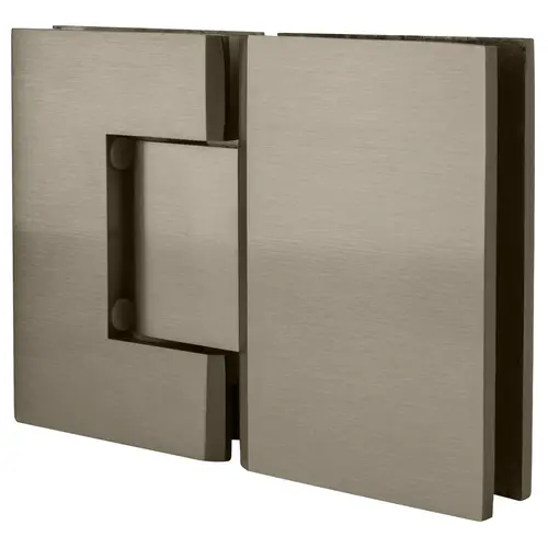 Brushed Nickel Geneva 180 Series 180 Degree Glass-to-Glass Standard Hinge