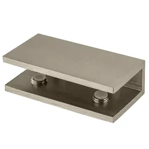 CRL NDC4BN Brushed Nickel No-Drill Fixed Panel Glass Clamp
