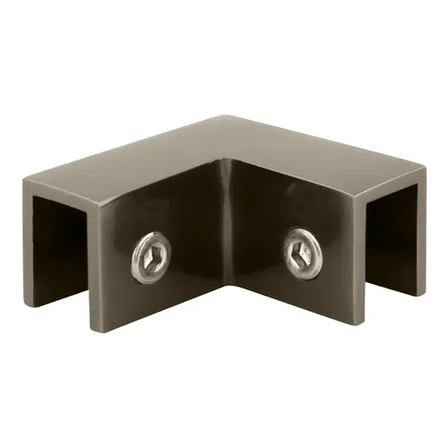 Brushed Nickel 90 Degree "Sleeve Over" Glass Clamp