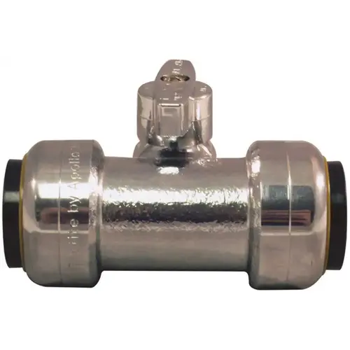3/4 in. Push-To-Connect x 3/4 in. Push-To-Connect x 1/4 in. Compression Service Stop Tee Chrome 3/4 in. Push-To-Connect x 3/4 in. Push-To-Connect x 1/4 in. Compression Service Stop Tee Chrome