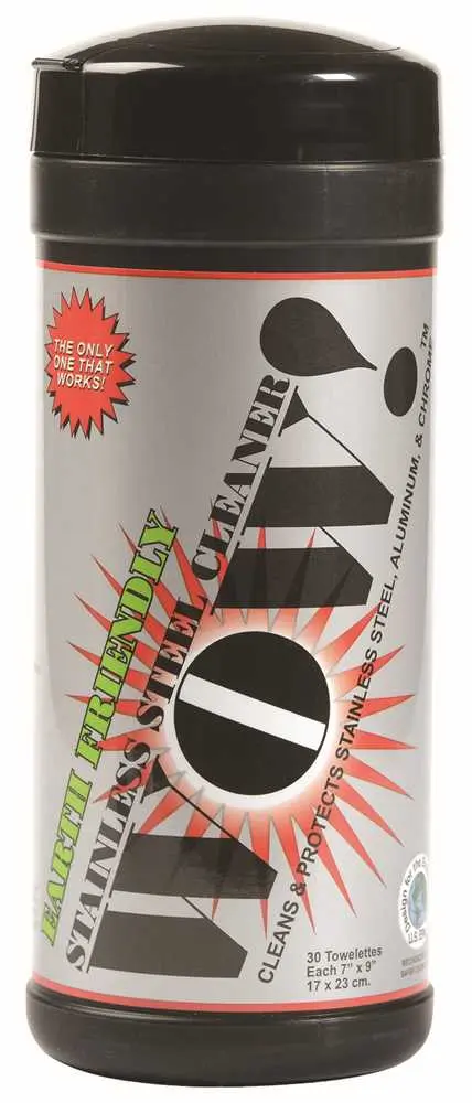 Wow! Stainless Steel Cleaner 30 Count Canister - pack of 6 6-04893-11004-6-XCP6
