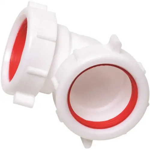 1-1/2 in. 90 Degree Plastic Double Slip-Joint Sink Drain Elbow Pipe, White 1-1/2 in. 90 Degree Plastic Double Slip-Joint Sink Drain Elbow Pipe, White