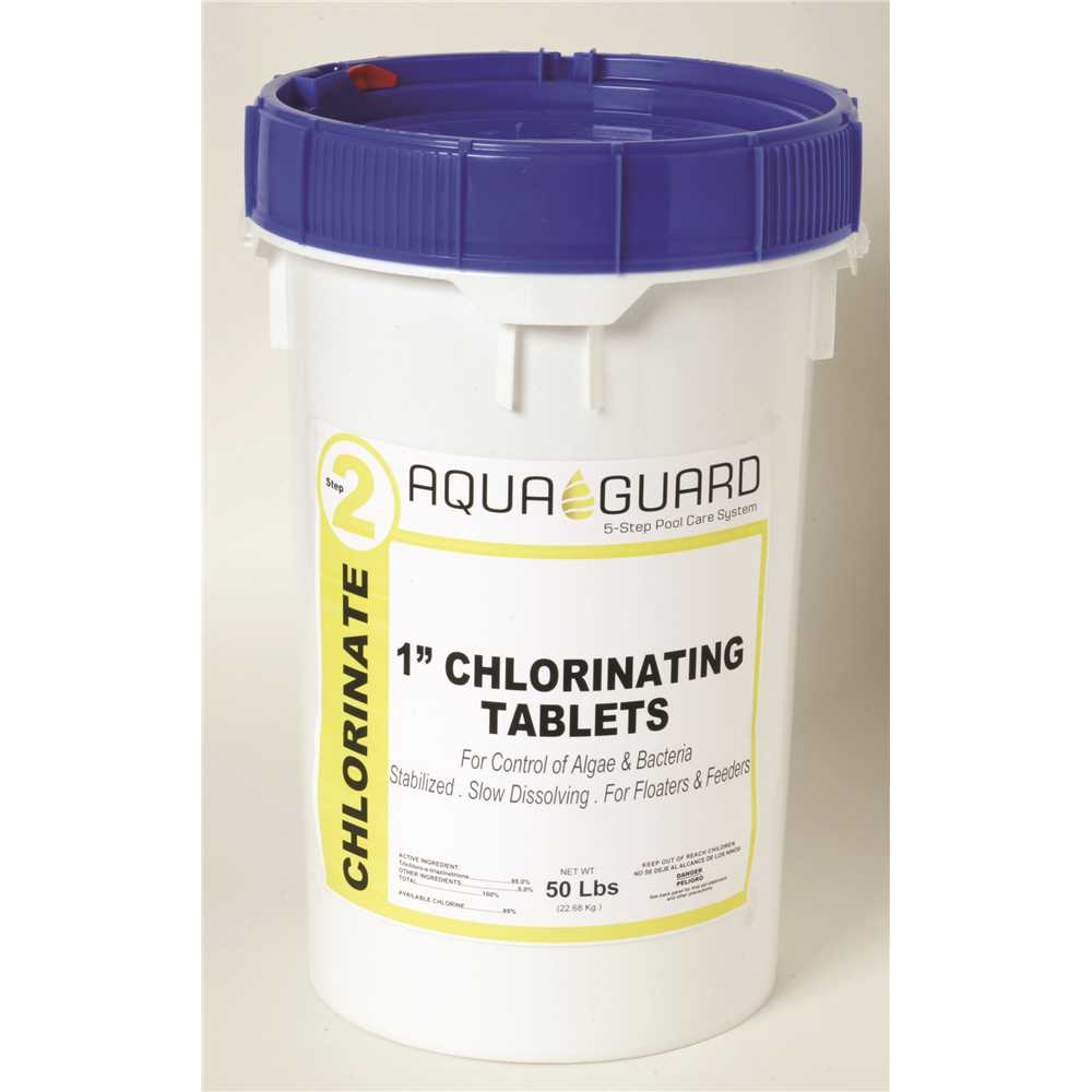 AQUAGUARD 26438847383 1 In. Chlorinating Tablets, 50 Lb. Bucket