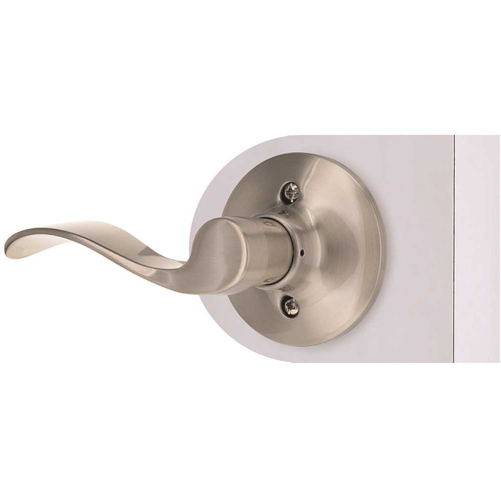 Shield Security LC2X204B-L Wave Left-Handed Dummy Door Lever (Satin Nickel)