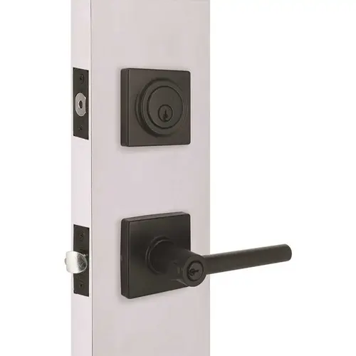 Modern Deadbolt and Entry Combo Pack 2-3/8" and 2-3/4" Backset Grade 3 Matte Black Modern Deadbolt and Entry Combo Pack 2-3/8" and 2-3/4" Backset Grade 3 Matte Black
