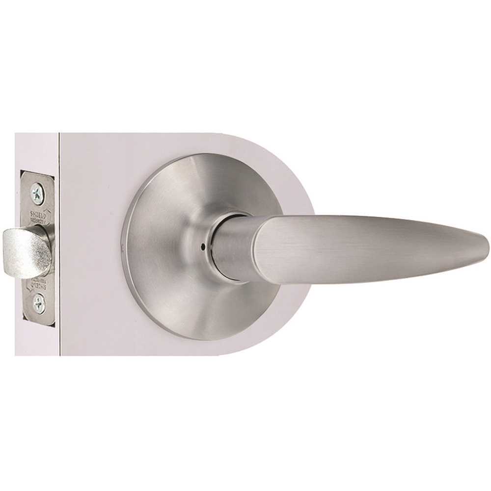 Shield Security LHS03B Straight Passage Hall/Closet Door Lever 2-3/8" and 2-3/4" Backset Grade 3 Satin Chrome