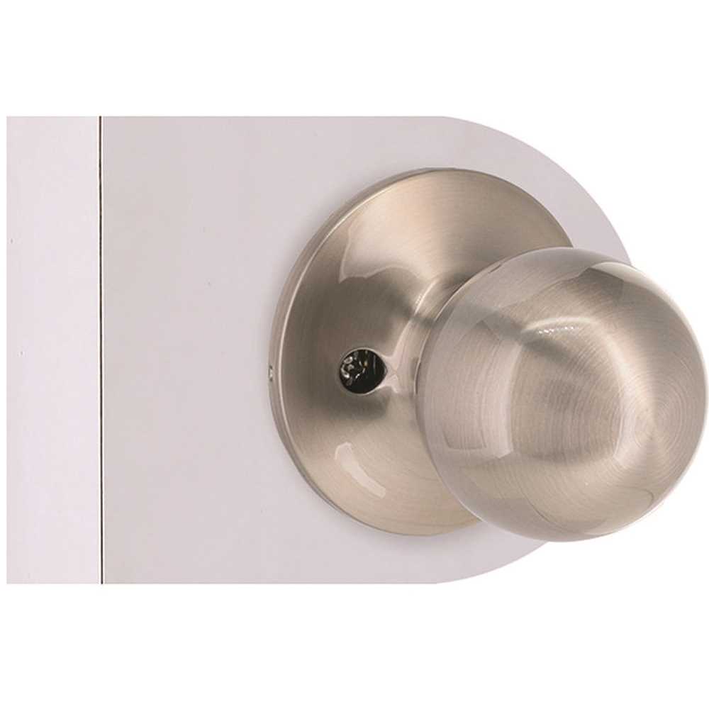 Shield Security T3X240B Round Dummy Door Knob (Satin Nickel)