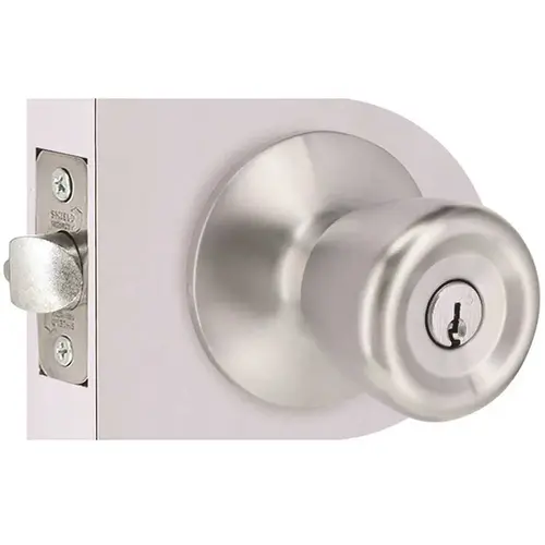 Tulip Entry Door Knob 2-3/8" and 2-3/4" Backset Grade 3 Satin Chrome