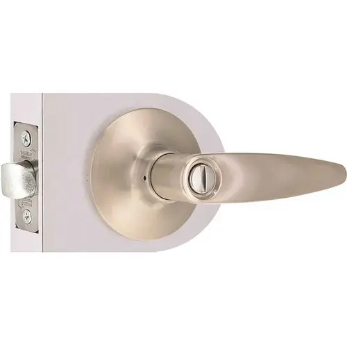 Straight Privacy Lever 2-3/8" and 2-3/4" Backset Grade 3 Satin Nickel Straight Privacy Lever 2-3/8" and 2-3/4" Backset Grade 3 Satin Nickel