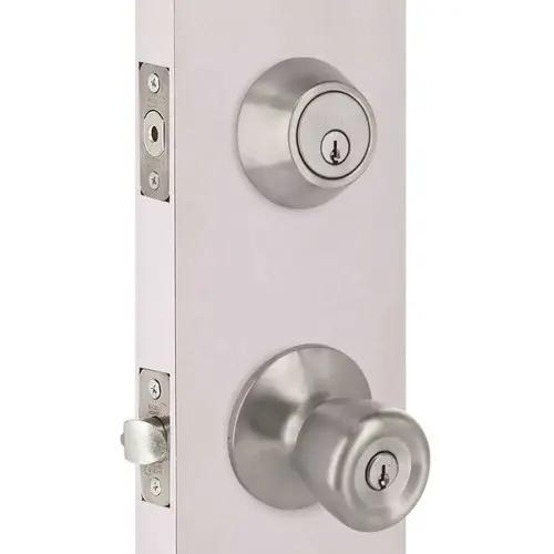 Tulip Deadbolt and Entry Combo Pack 2-3/8" and 2-3/4" Backset Grade 3 Satin Chrome Tulip Deadbolt and Entry Combo Pack 2-3/8" and 2-3/4" Backset Grade 3 Satin Chrome