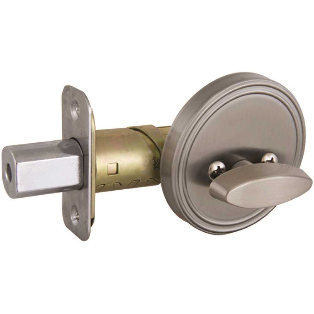 Shield Security D2S4 Single-Sided Deadbolt 2.375 and 2.75in. Backset Grade 3 Satin Chrome