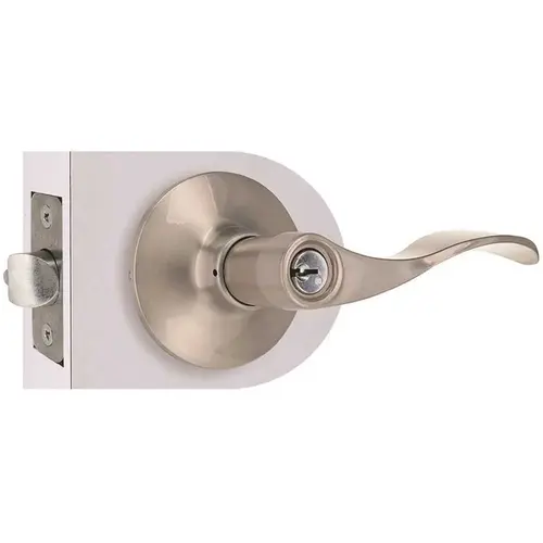 Wave Entry Door Lever 2-3/8" and 2-3/4" Backset Grade 3 Satin Nickel Wave Entry Door Lever 2-3/8" and 2-3/4" Backset Grade 3 Satin Nickel