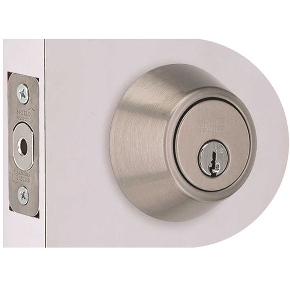 Shield Security DDX21 Single Cylinder Deadbolt 2-3/8" and 2-3/4" Backset Grade 3 Satin Nickel
