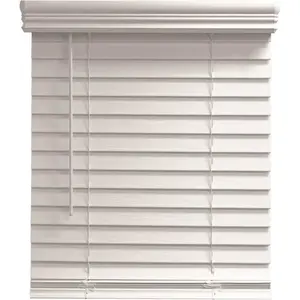 Champion 3019467102440-1 White 2 In. Cordless Room Darkening Embossed Faux Wood Blind 23x36"