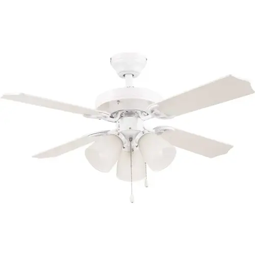 42 Inch Dual Mount Ceiling Fan, 4" Blades, White 42 Inch Dual Mount Ceiling Fan, 4" Blades, White