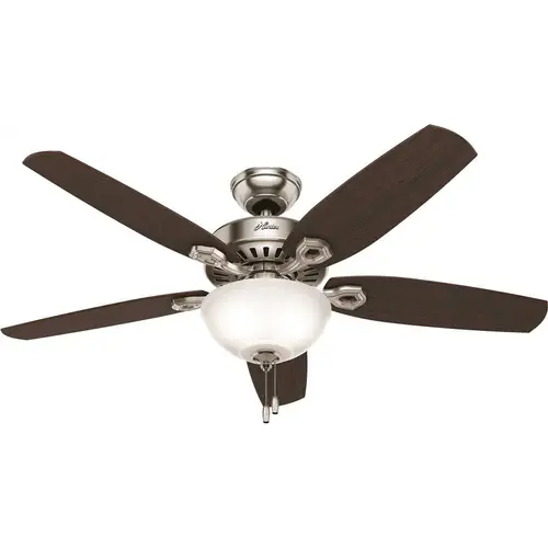 Builder Deluxe 52" Dual-Mount Brushed NICKEL Ceiling Fan