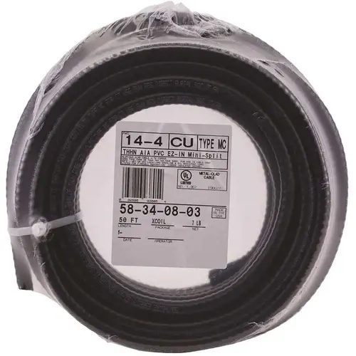 50 ft. 14/4 Stranded CU EZ-In Mini-Split MC (Metal Clad) Cable 50 ft. 14/4 Stranded CU EZ-In Mini-Split MC (Metal Clad) Cable