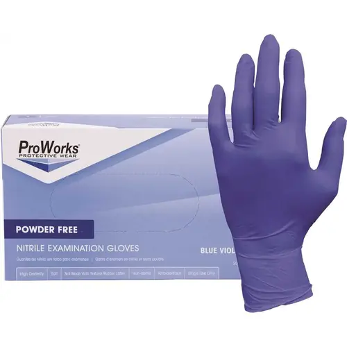Large Powder Free Multi-Purpose Grape Nitrile Exam Gloves Color/Finish Family