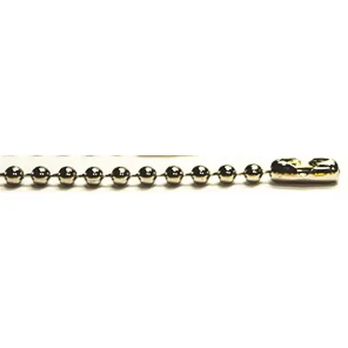 BALL CHAIN #10 B COUPLINGS, NICKEL PLATED BRASS Silver BALL CHAIN #10 B COUPLINGS, NICKEL PLATED BRASS Silver