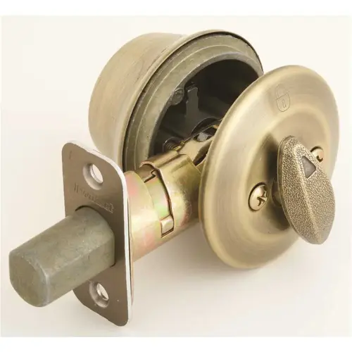 Single Cylinder Deadbolt Grade 3 Antique Brass Single Cylinder Deadbolt Grade 3 Antique Brass