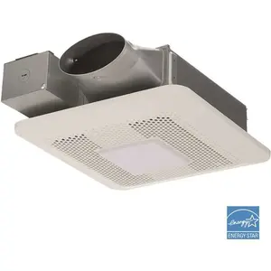 Panasonic RG-T810LA WhisperThin DC LED Pick-A-Flow 80 -100 CFM Ceiling/Wall Bathroom Exhaust Fan, 3-3/8 in. Low Profile Housing White