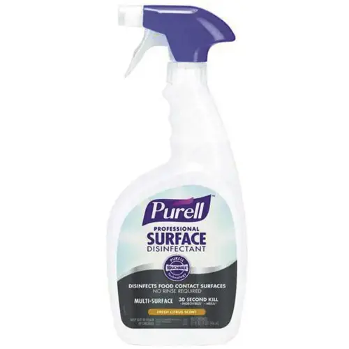Professional Surface Disinfectant Spray, Citrus Scent, 32 fl. oz. Capped Bottle with Spray Trigger ( Per - pack of 6 Professional Surface Disinfectant Spray, Citrus Scent, 32 fl. oz. Capped Bottle with Spray Trigger ( Per - pack of 6