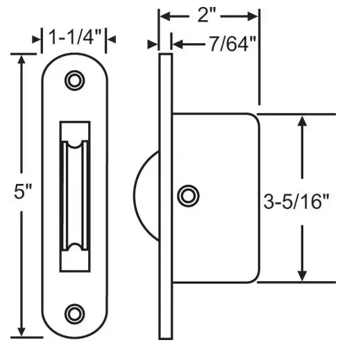 Pulley With Brass Ends 2 Holes 2-1/4in Wheel Round Ends 2 Holes
