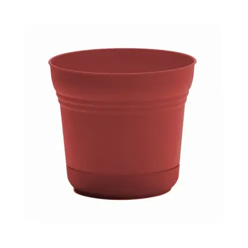 Planter Saturn 6.5" H X 7" D Plastic Burnt Red Burnt Red Planter Saturn 6.5" H X 7" D Plastic Burnt Red Burnt Red