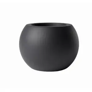 Avera Products AFM501080B 8" BLK Sphere Planter Black Cement