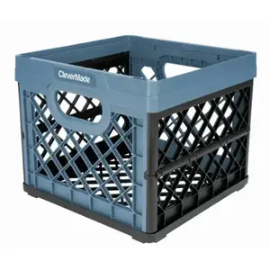 CLEVERMADE LLC 8034175-7046PDQ Collapsible Storage Bin, Slate Blue, 25 Liters