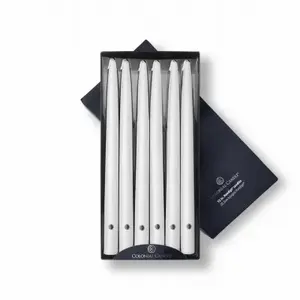 MVP BRANDS INT DBA COLONIAL CANDLE NAA12.02-XCP12 12" WHT Taper Candle - pack of 12