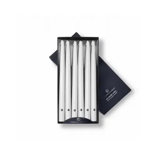 Taper Candle, White, 12 In., 12-Ct.