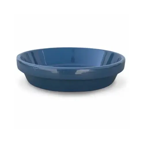 Ceramic Planter Saucer, Slate Blue, 3.75 In.