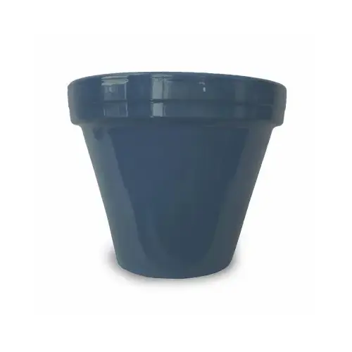 Ceramic Planter Saucer, Slate Blue, 6.5 In.